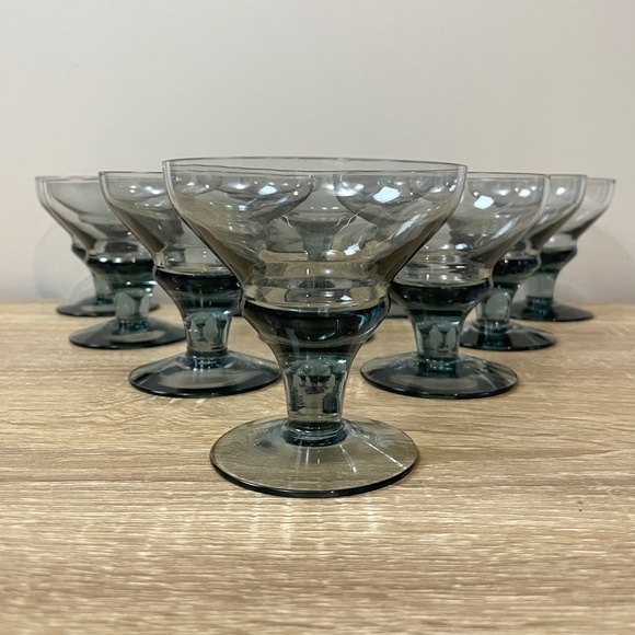 Vintage Bjorkshult Short Coupe / Sherbert Drinking Glasses- Set of 10 - Picture 2 of 8